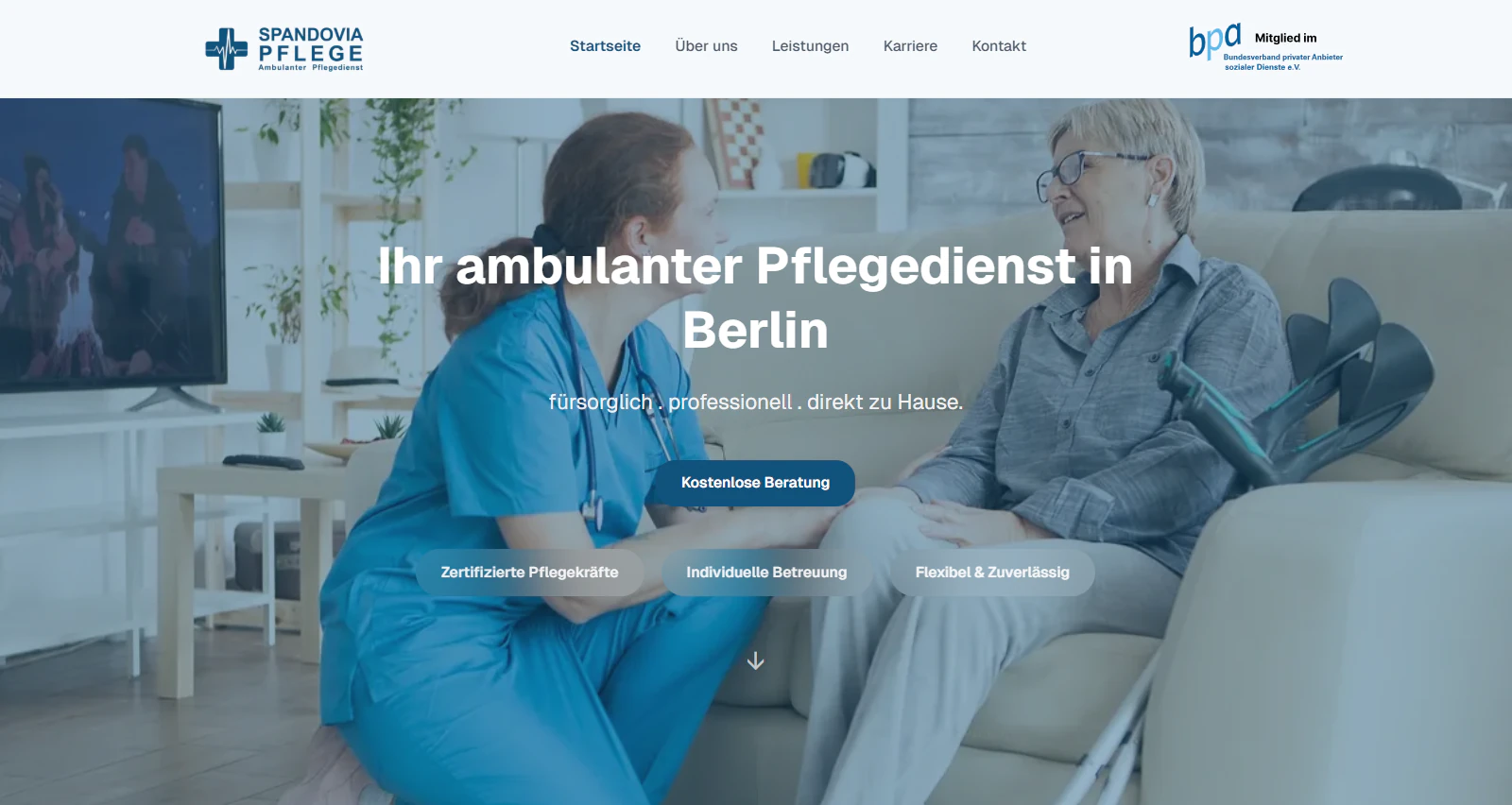 Spandovia Medical Center website preview